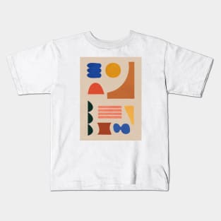 Colorful Modern Abstract Shapes 1 Kids T-Shirt